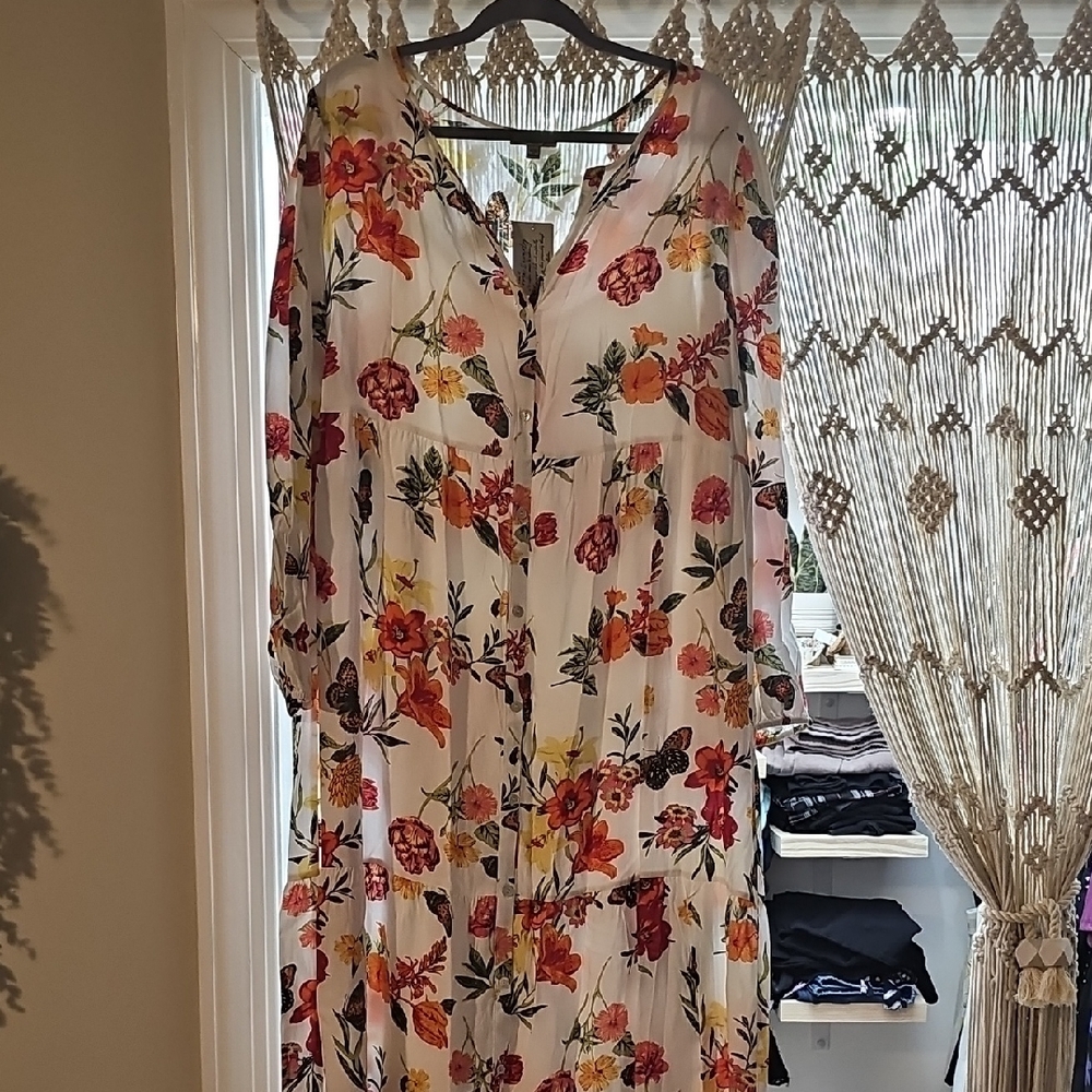 Floral Multicolor Women's Dress